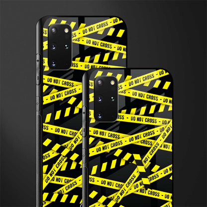 do not cross warning glass case for samsung galaxy s20 plus image-2