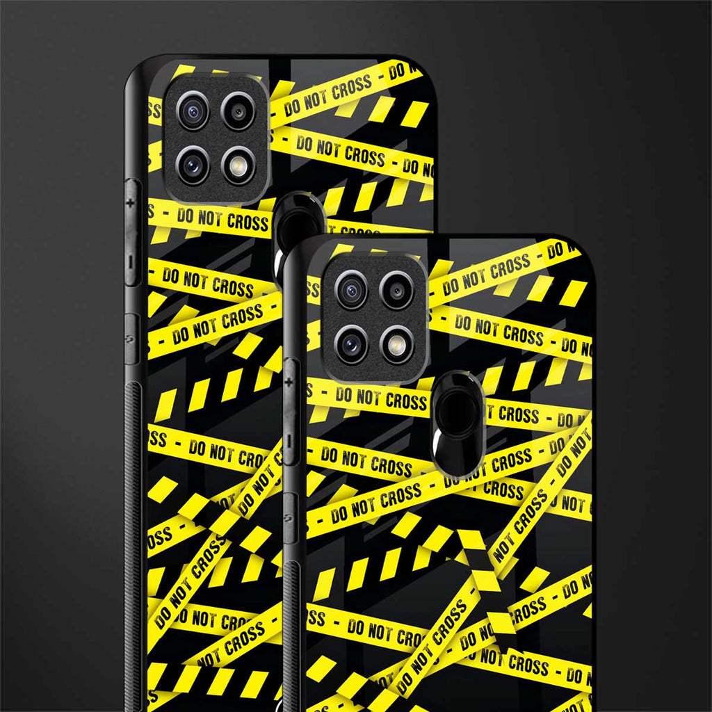 do not cross warning glass case for oppo a15 image-2