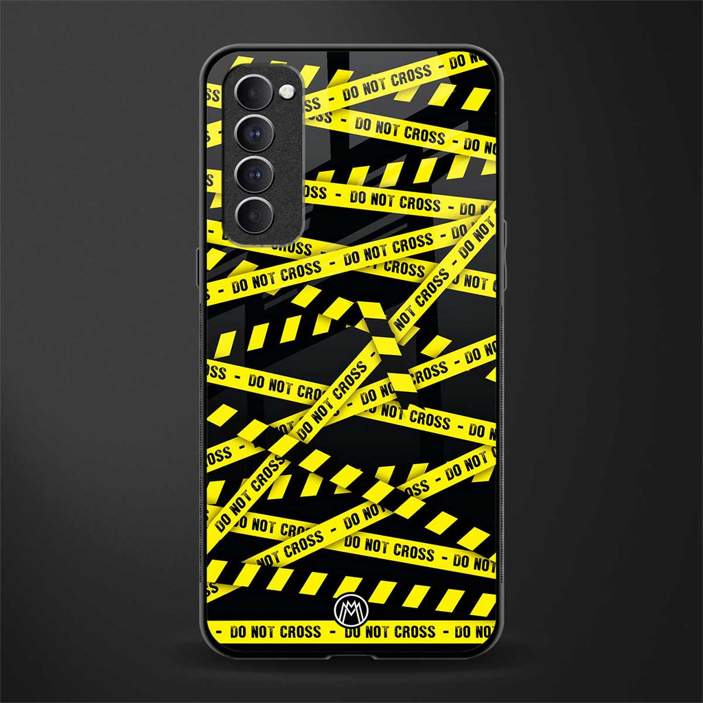do not cross warning glass case for oppo reno 4 pro image