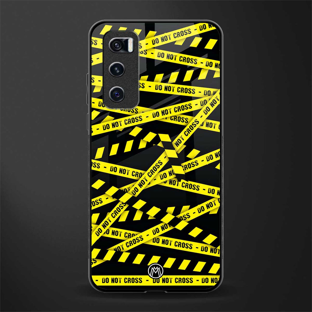 do not cross warning glass case for vivo v20 se image