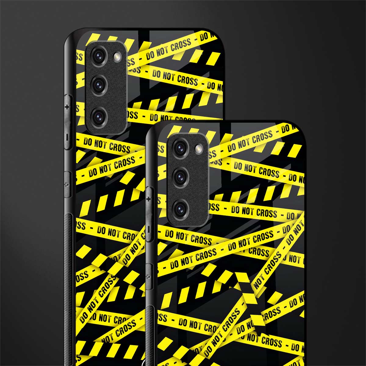 do not cross warning glass case for samsung galaxy s20 fe image-2