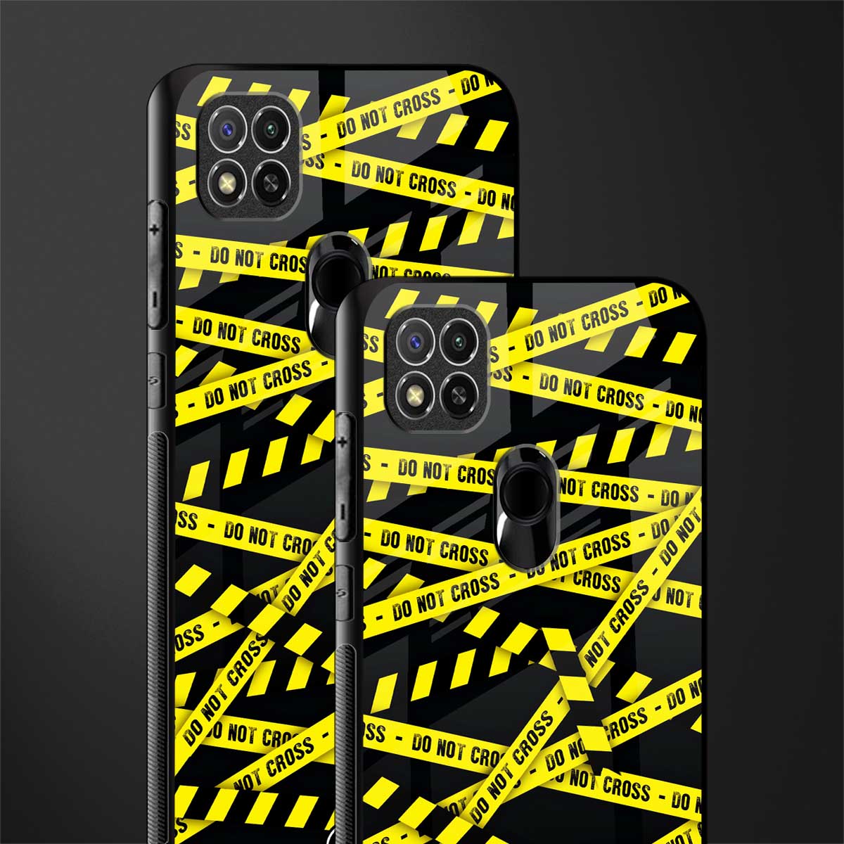 do not cross warning glass case for redmi 9c image-2