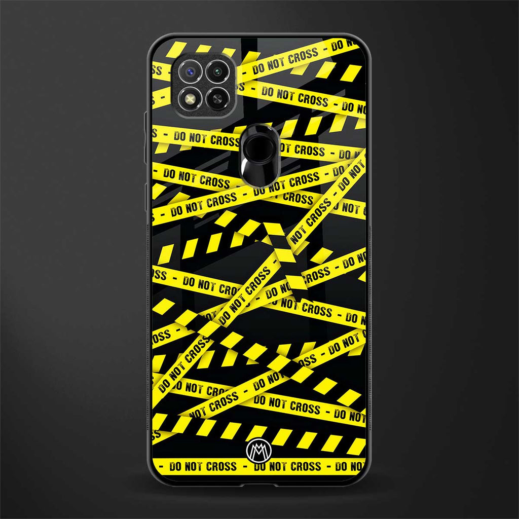 do not cross warning glass case for redmi 9 image
