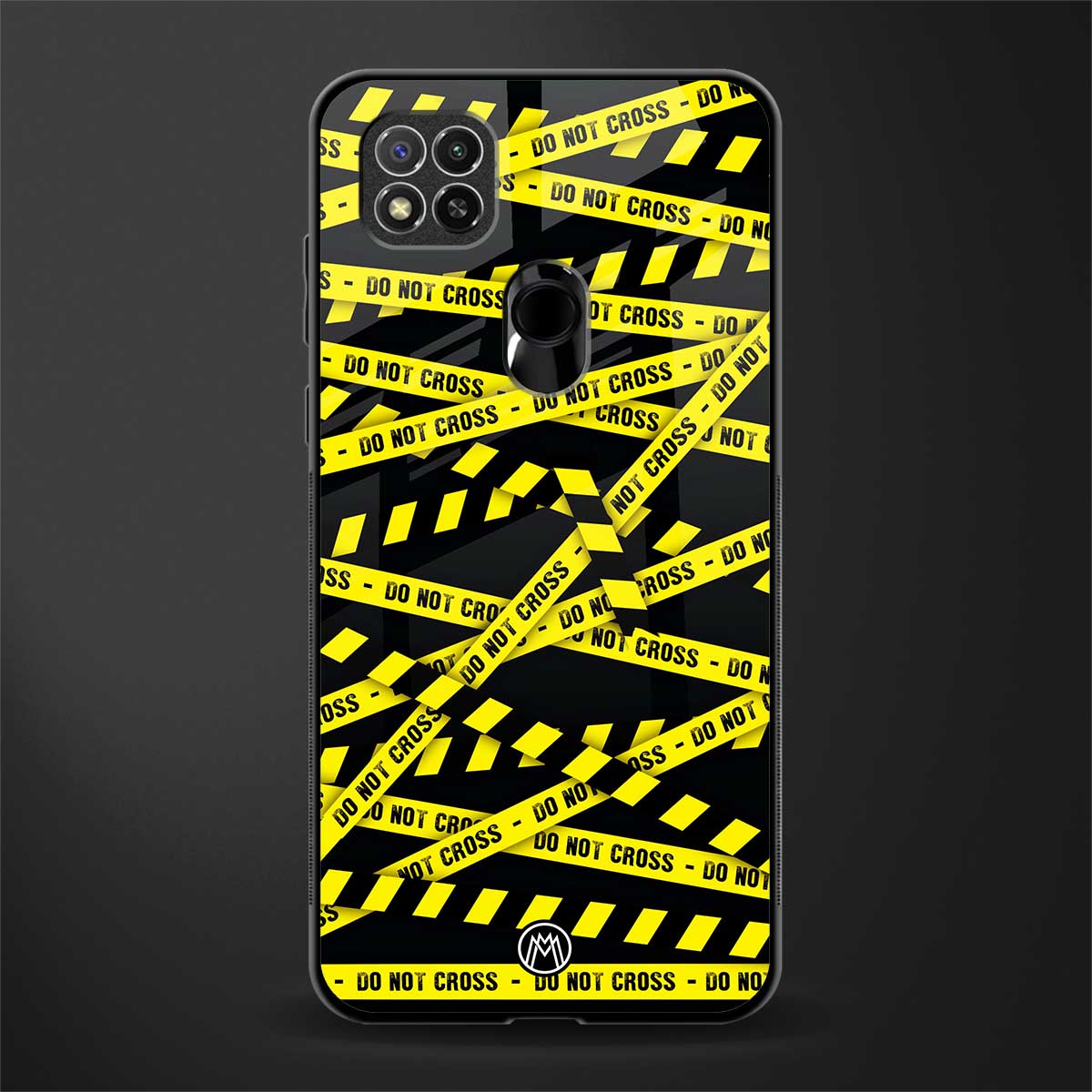 do not cross warning glass case for redmi 9c image
