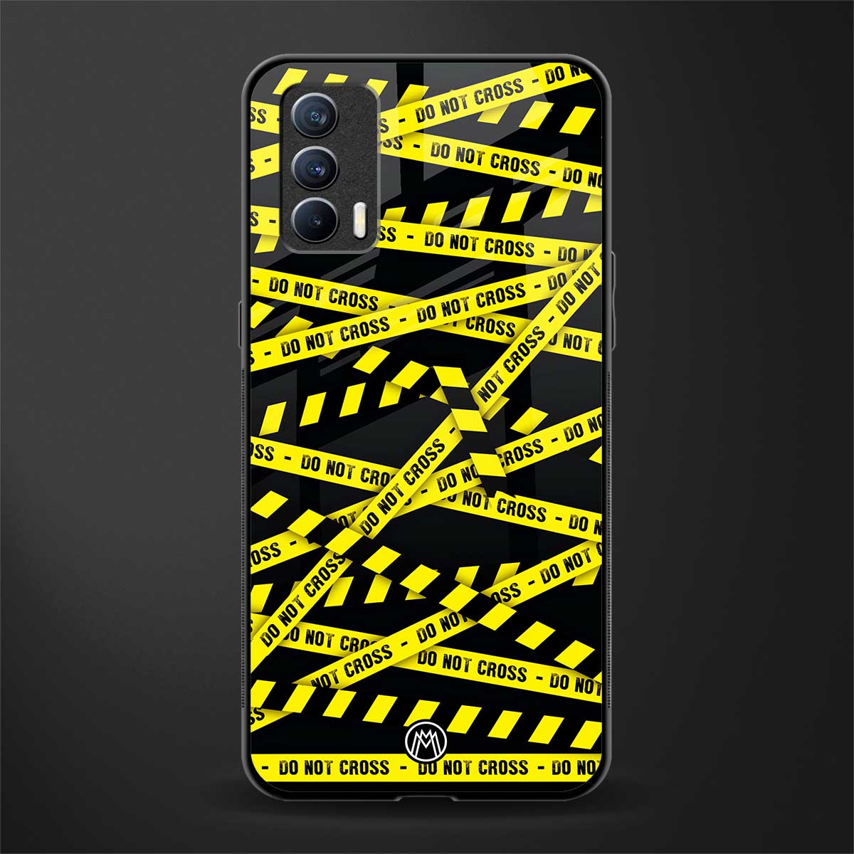 do not cross warning glass case for realme x7 image