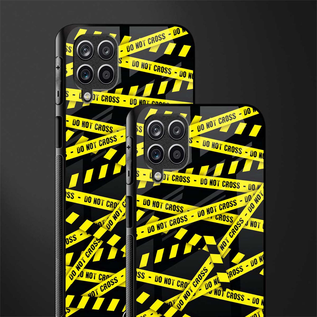 do not cross warning glass case for samsung galaxy a12 image-2