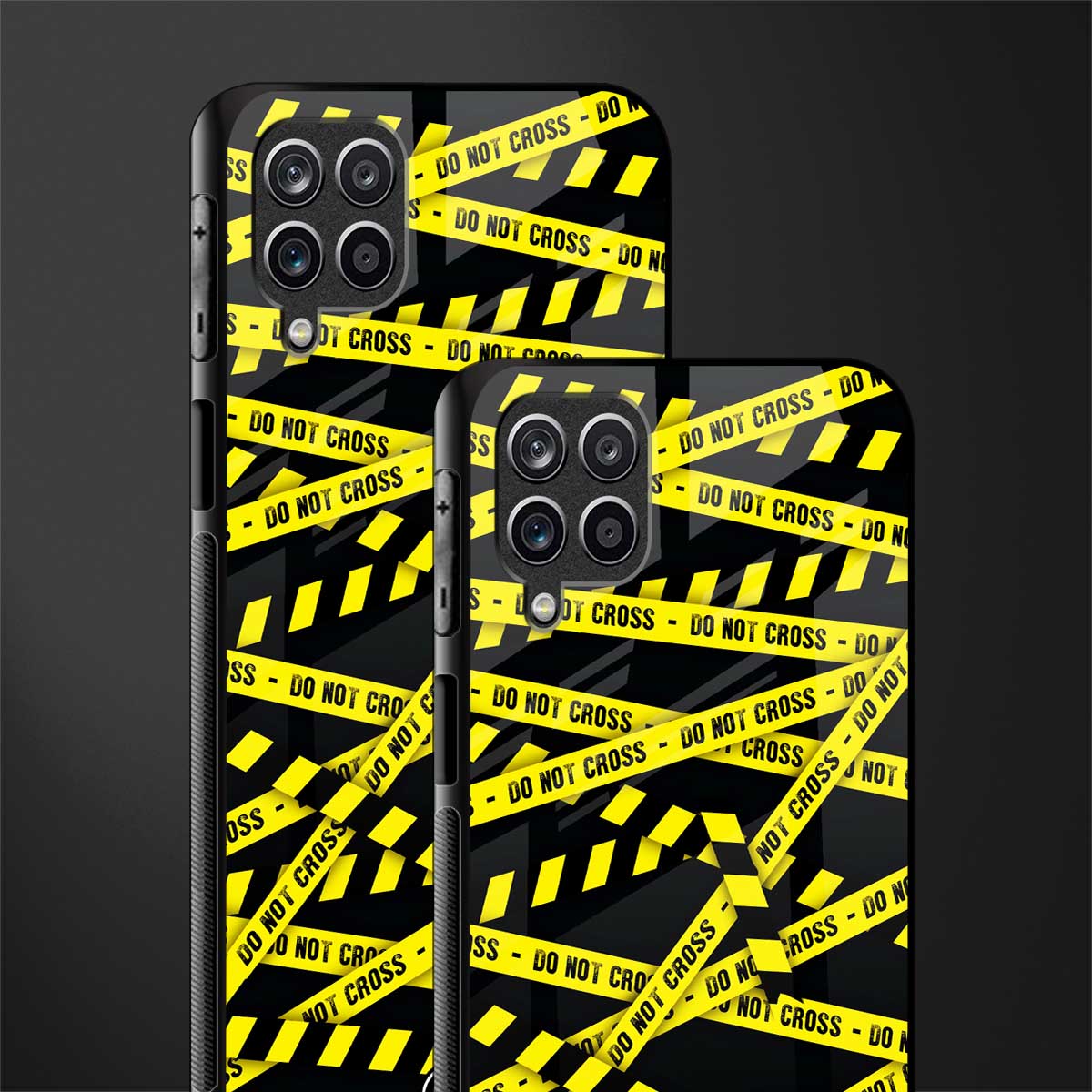 do not cross warning glass case for samsung galaxy a12 image-2