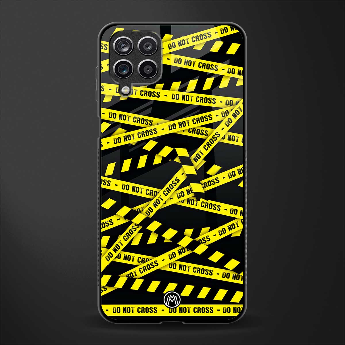 do not cross warning glass case for samsung galaxy m12 image