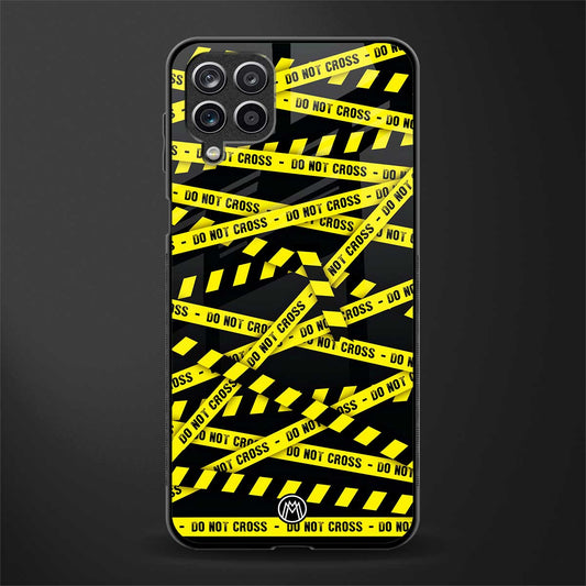 do not cross warning glass case for samsung galaxy m12 image