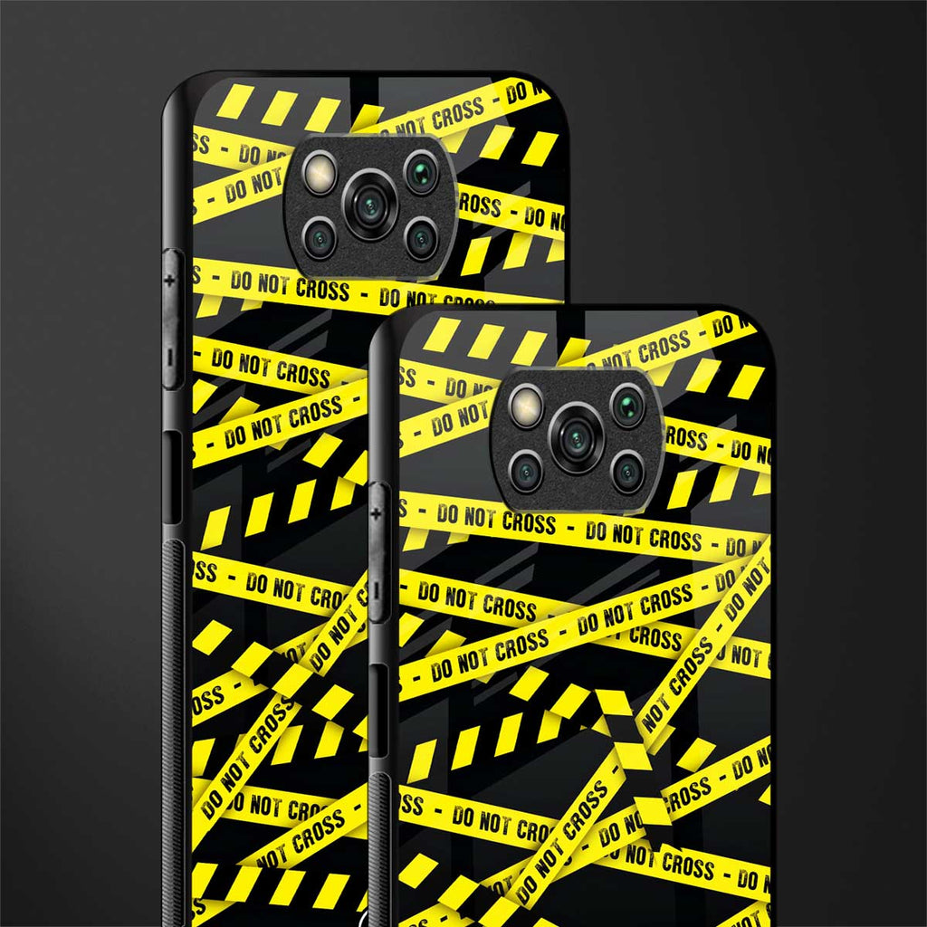 do not cross warning glass case for poco x3 image-2
