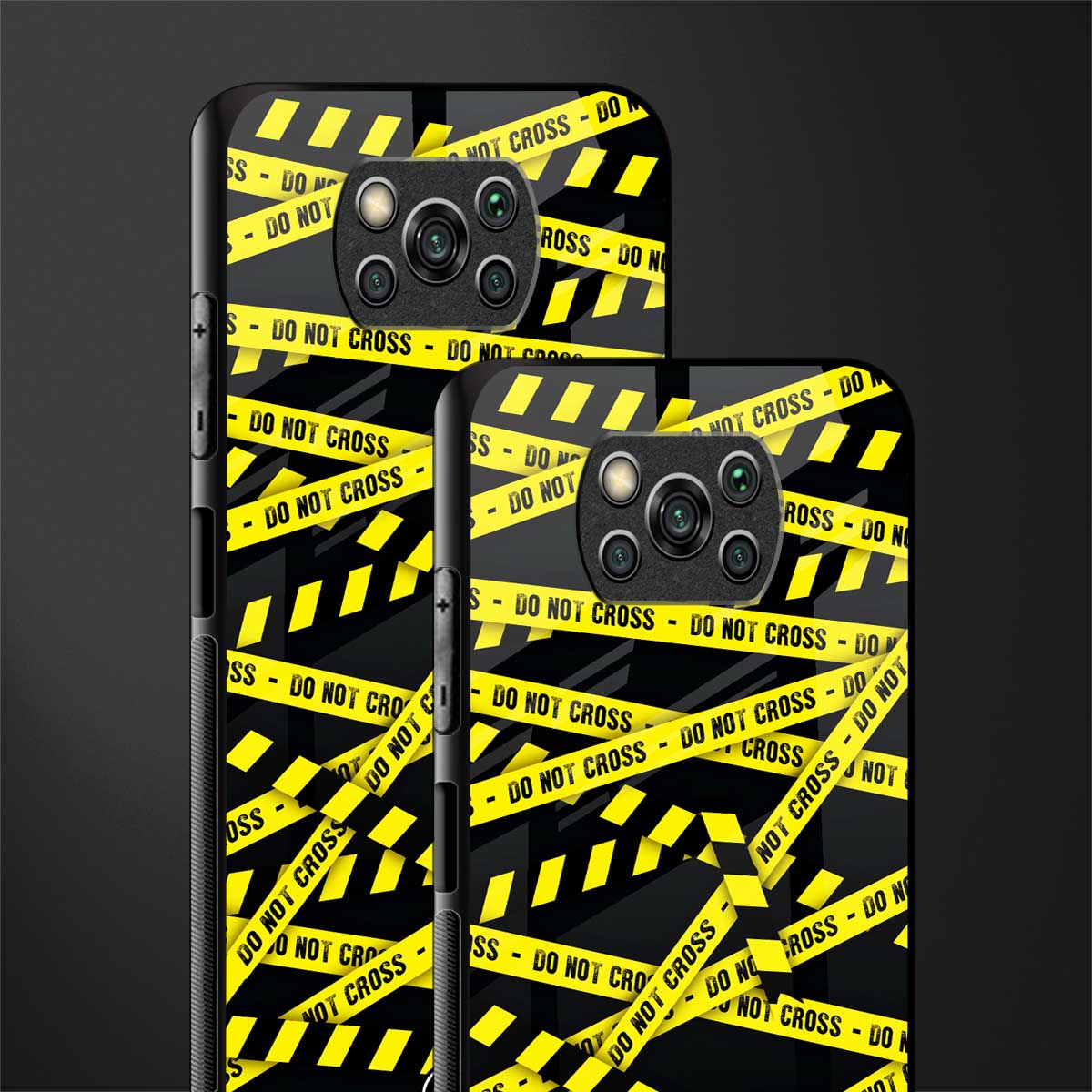 do not cross warning glass case for poco x3 image-2