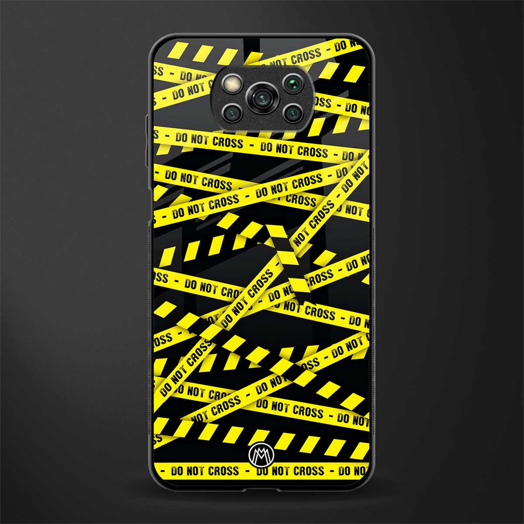 do not cross warning glass case for poco x3 image