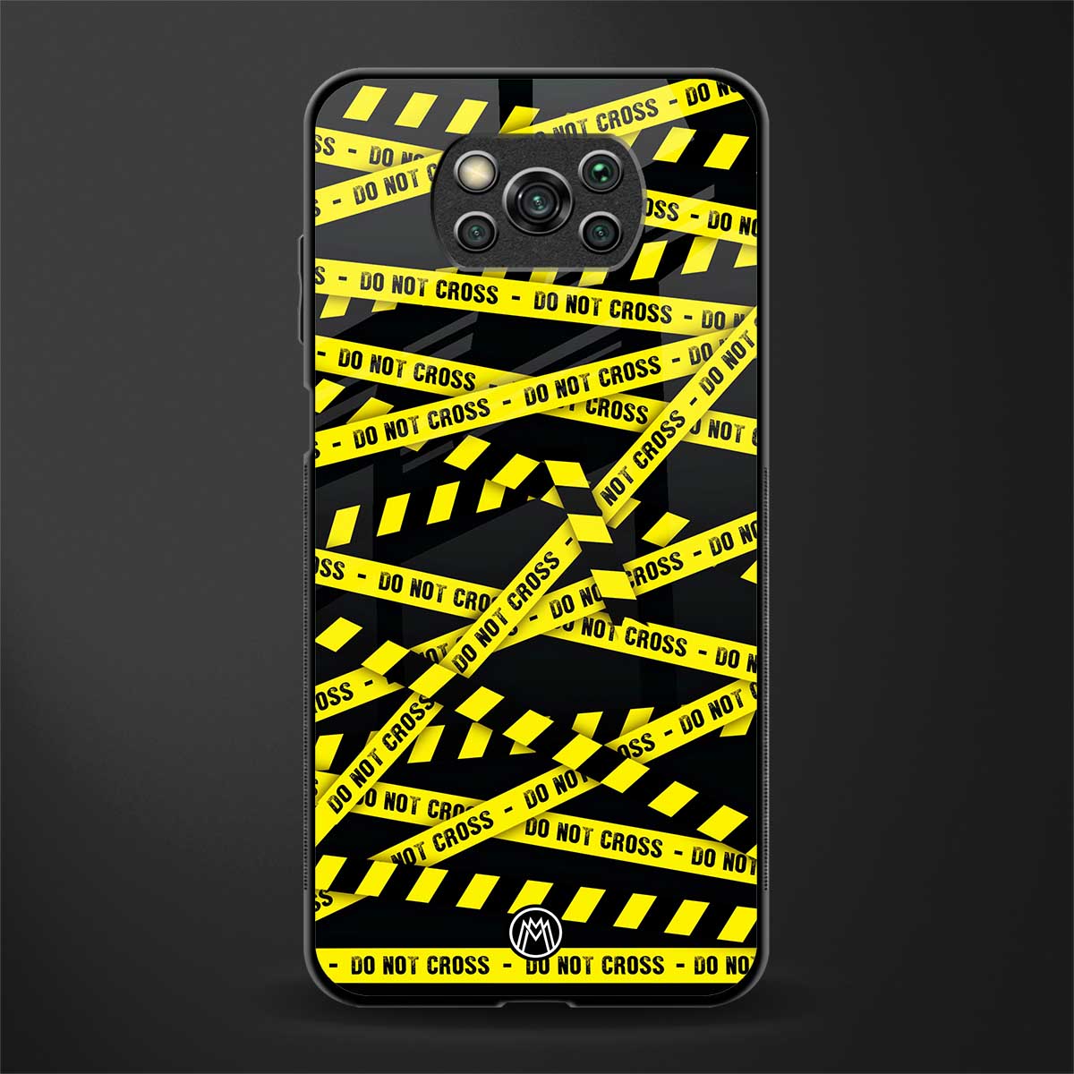 do not cross warning glass case for poco x3 image