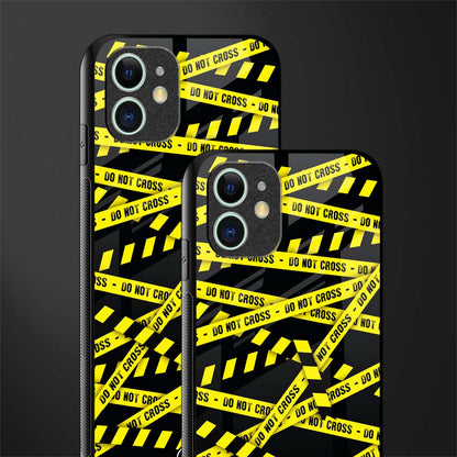 do not cross warning glass case for iphone 12 image-2