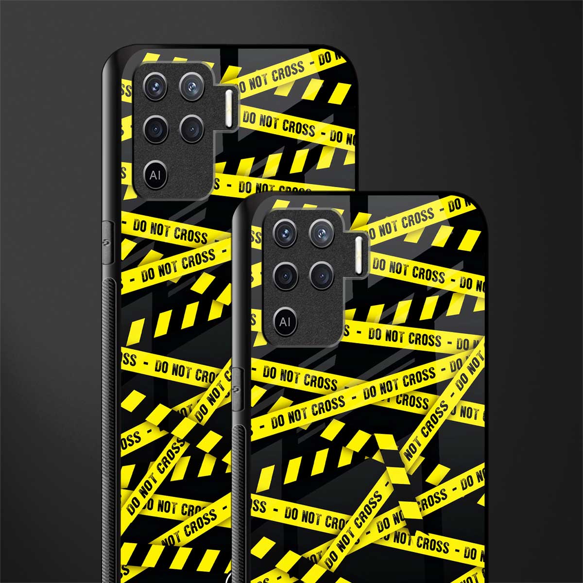 do not cross warning glass case for oppo f19 pro image-2