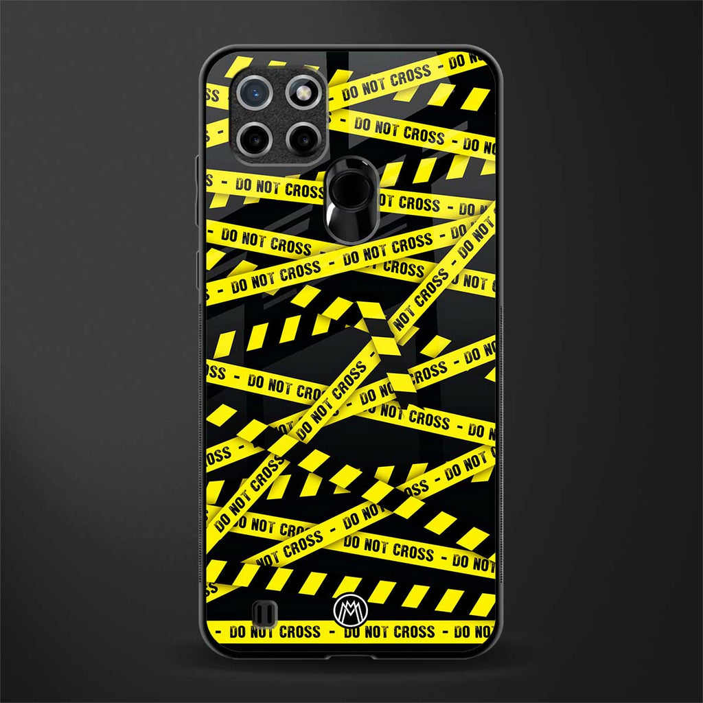 do not cross warning glass case for realme c21 image