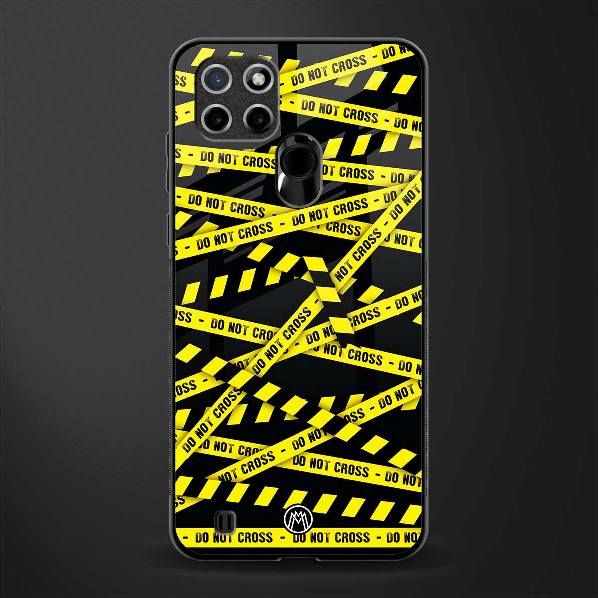 do not cross warning glass case for realme c21 image