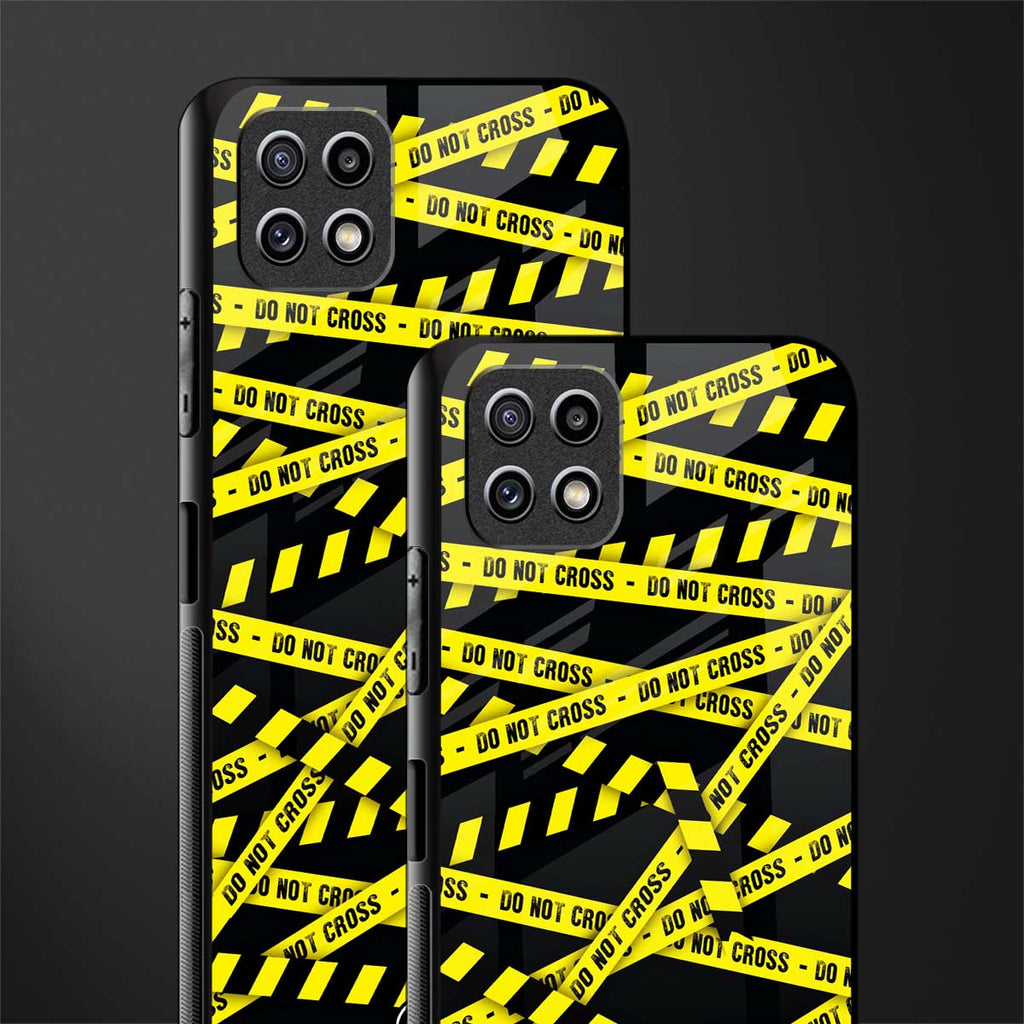 do not cross warning glass case for samsung galaxy a22 5g image-2