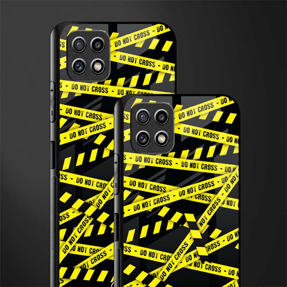 do not cross warning glass case for samsung galaxy a22 5g image-2
