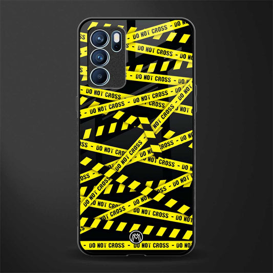 do not cross warning glass case for oppo reno6 5g image