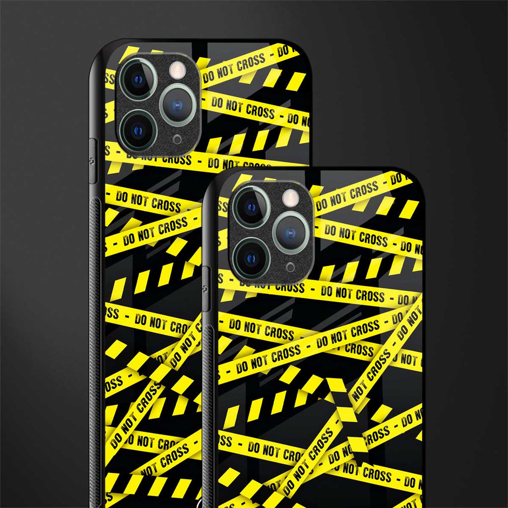 do not cross warning glass case for iphone 11 pro max image-2