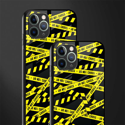 do not cross warning glass case for iphone 11 pro max image-2