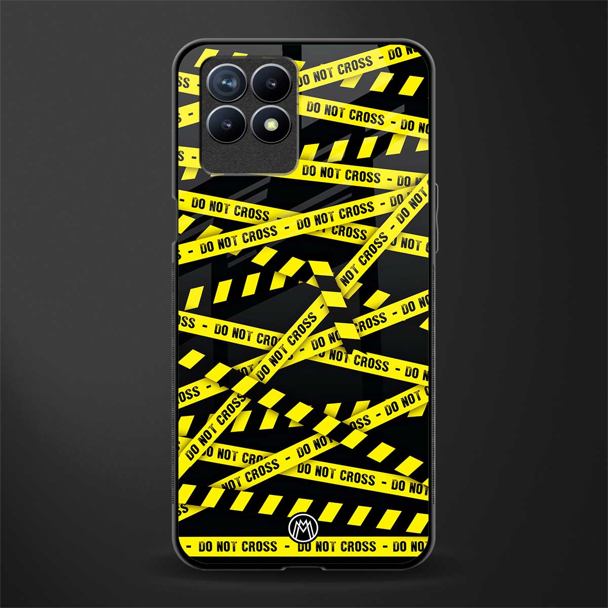 do not cross warning glass case for realme 8i image