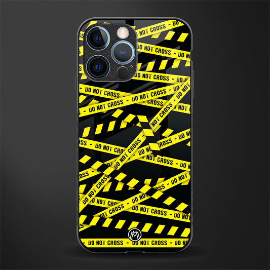 do not cross warning glass case for iphone 12 pro image