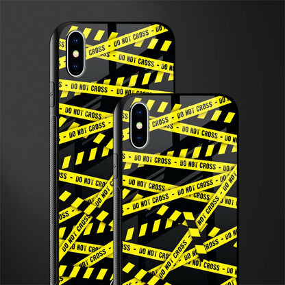 do not cross warning glass case for iphone xs max image-2