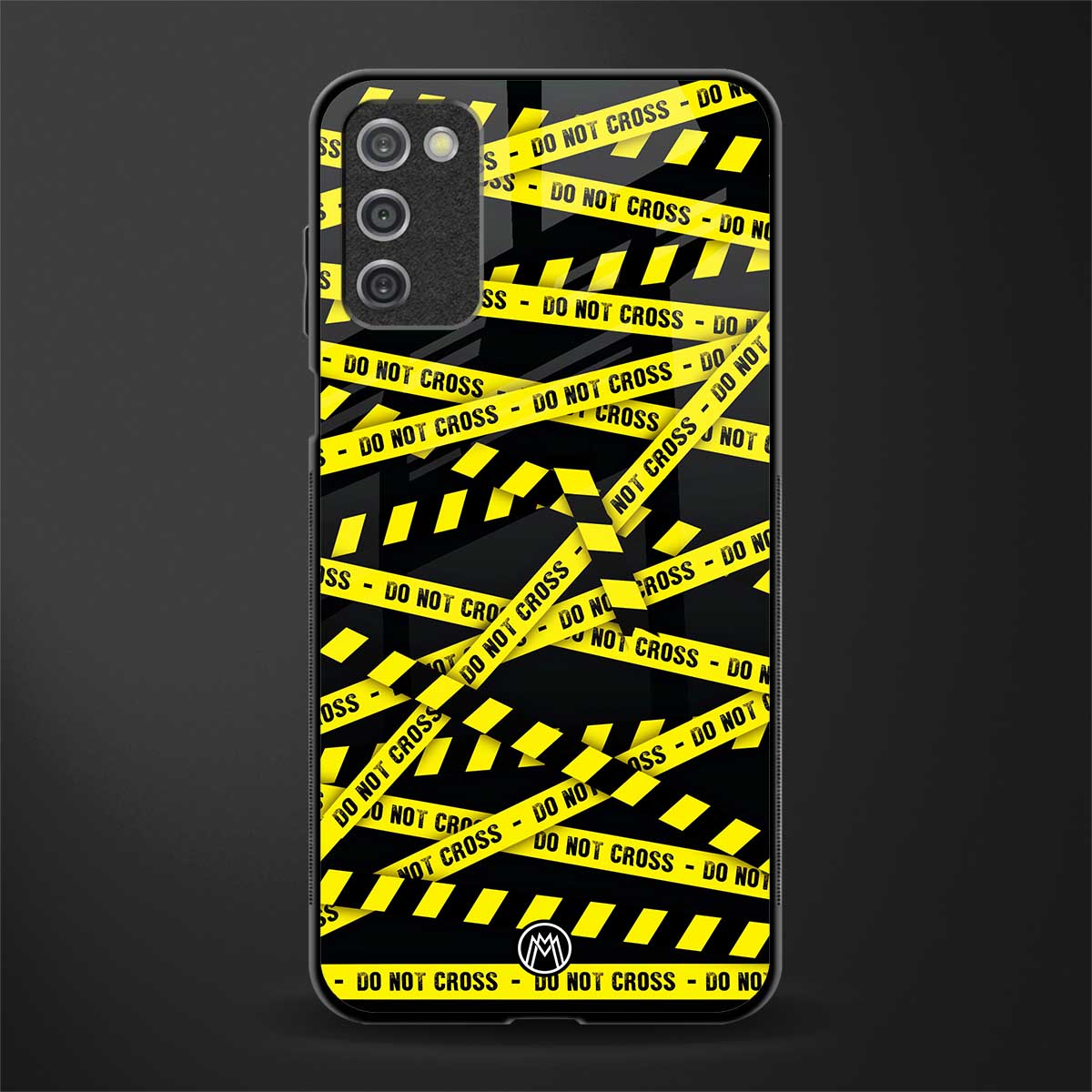 do not cross warning glass case for samsung galaxy a03s image