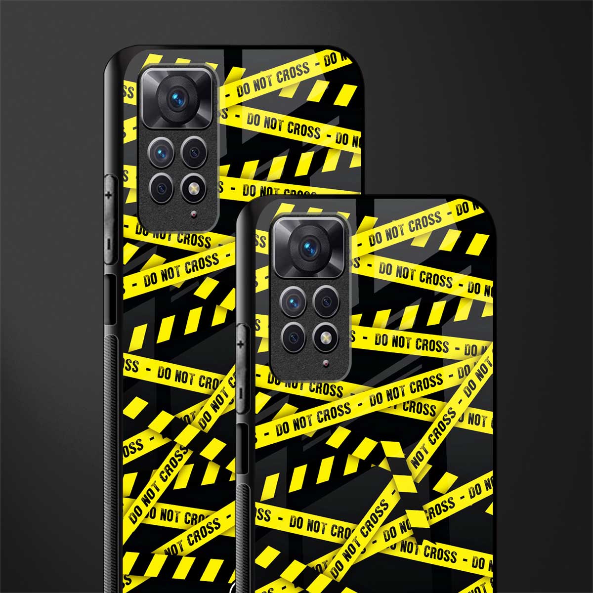 do not cross warning back phone cover | glass case for redmi note 11 pro plus 4g/5g