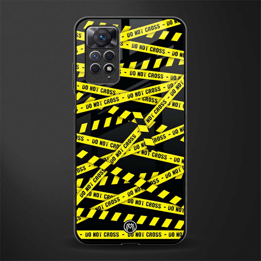 do not cross warning back phone cover | glass case for redmi note 11 pro plus 4g/5g