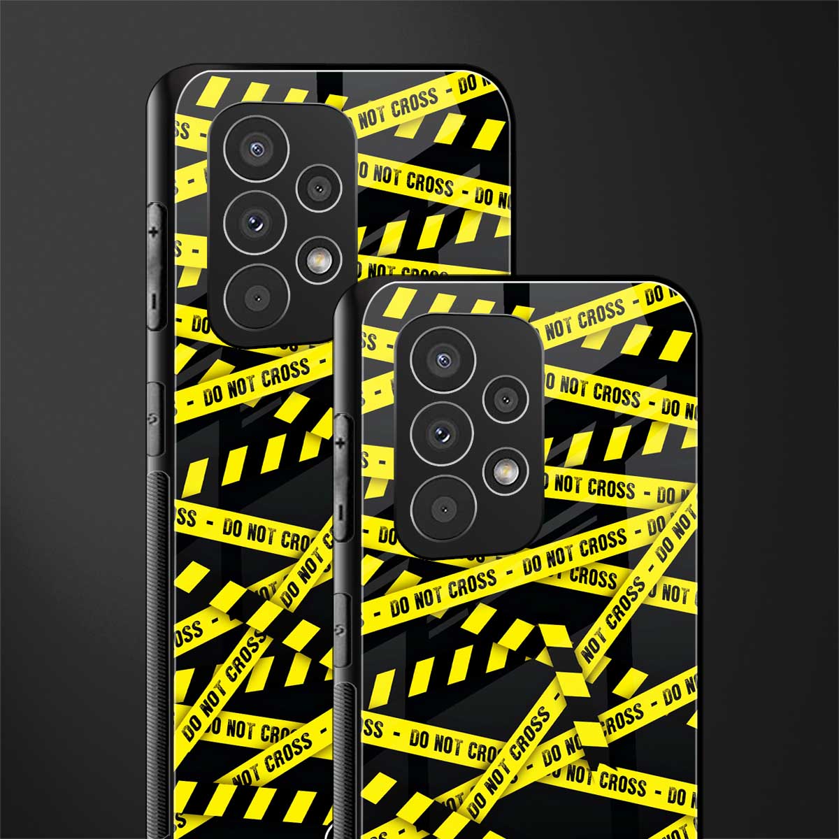 do not cross warning back phone cover | glass case for samsung galaxy a53 5g