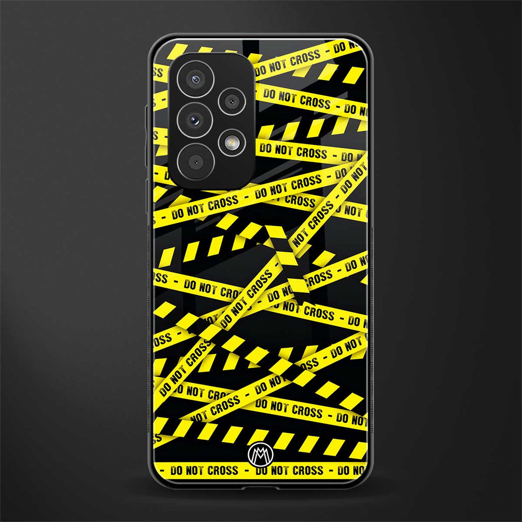 do not cross warning back phone cover | glass case for samsung galaxy a73 5g