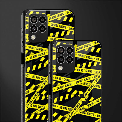 do not cross warning back phone cover | glass case for samsung galaxy m33 5g