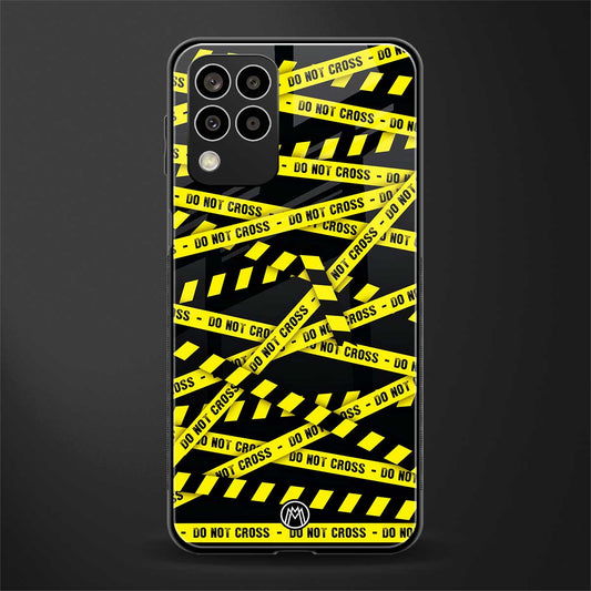 do not cross warning back phone cover | glass case for samsung galaxy m33 5g