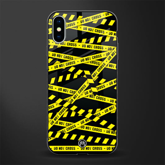 do not cross warning glass case for iphone x image
