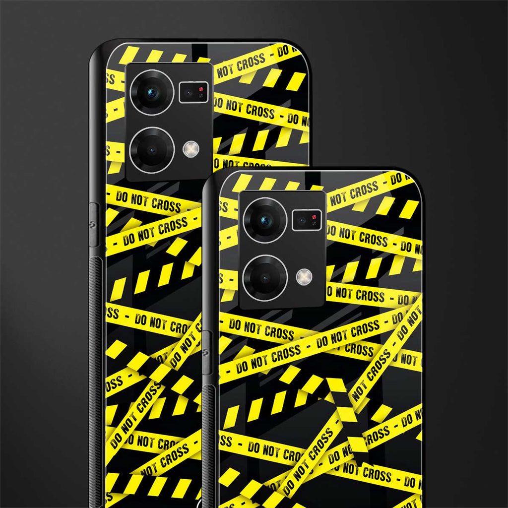 do not cross warning back phone cover | glass case for oppo f21 pro 4g