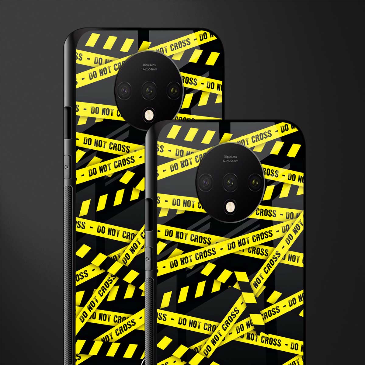do not cross warning glass case for oneplus 7t image-2