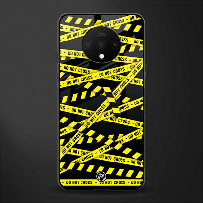 do not cross warning glass case for oneplus 7t image
