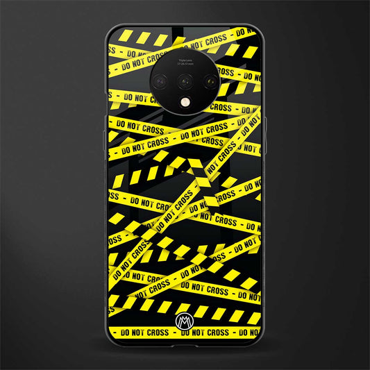 do not cross warning glass case for oneplus 7t image