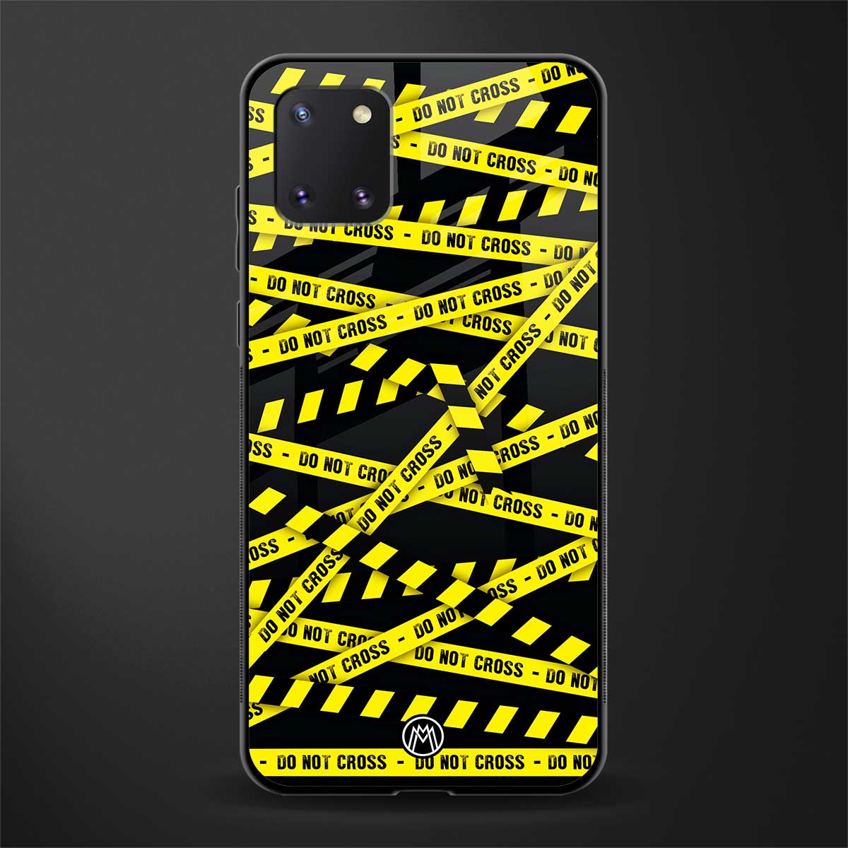 do not cross warning glass case for samsung a81 image