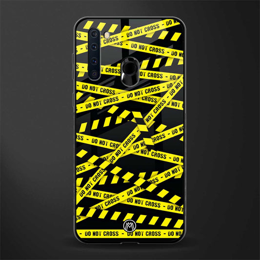 do not cross warning glass case for samsung a21 image
