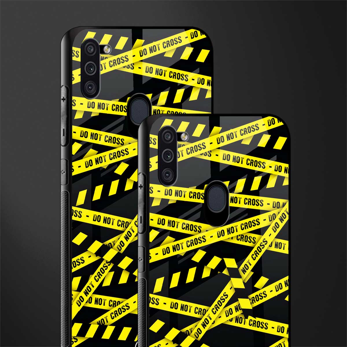 do not cross warning glass case for samsung galaxy m11 image-2