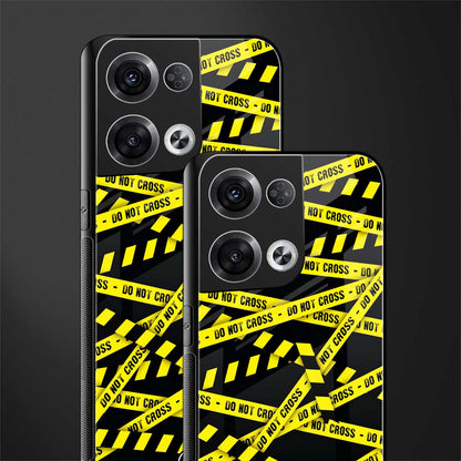 do not cross warning back phone cover | glass case for oppo reno 8