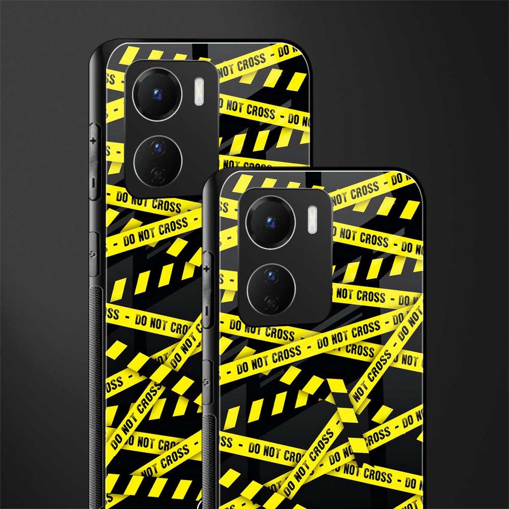do not cross warning back phone cover | glass case for vivo y16