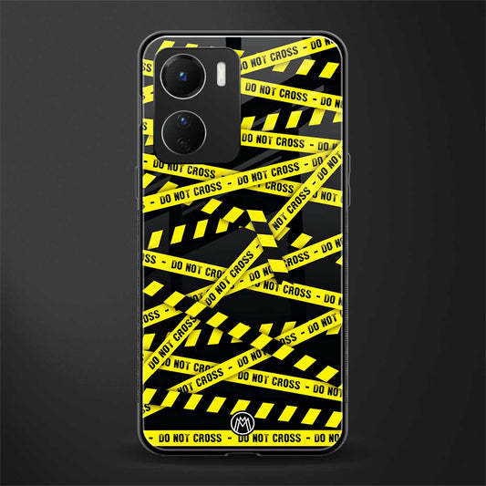 do not cross warning back phone cover | glass case for vivo y16