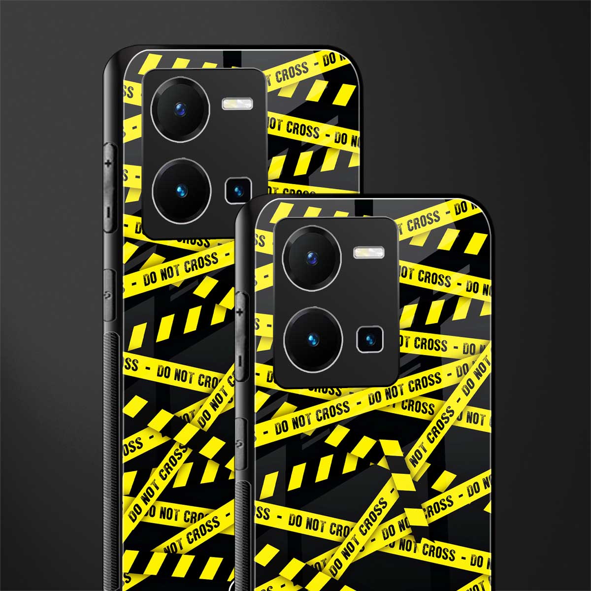 do not cross warning back phone cover | glass case for vivo y35 4g