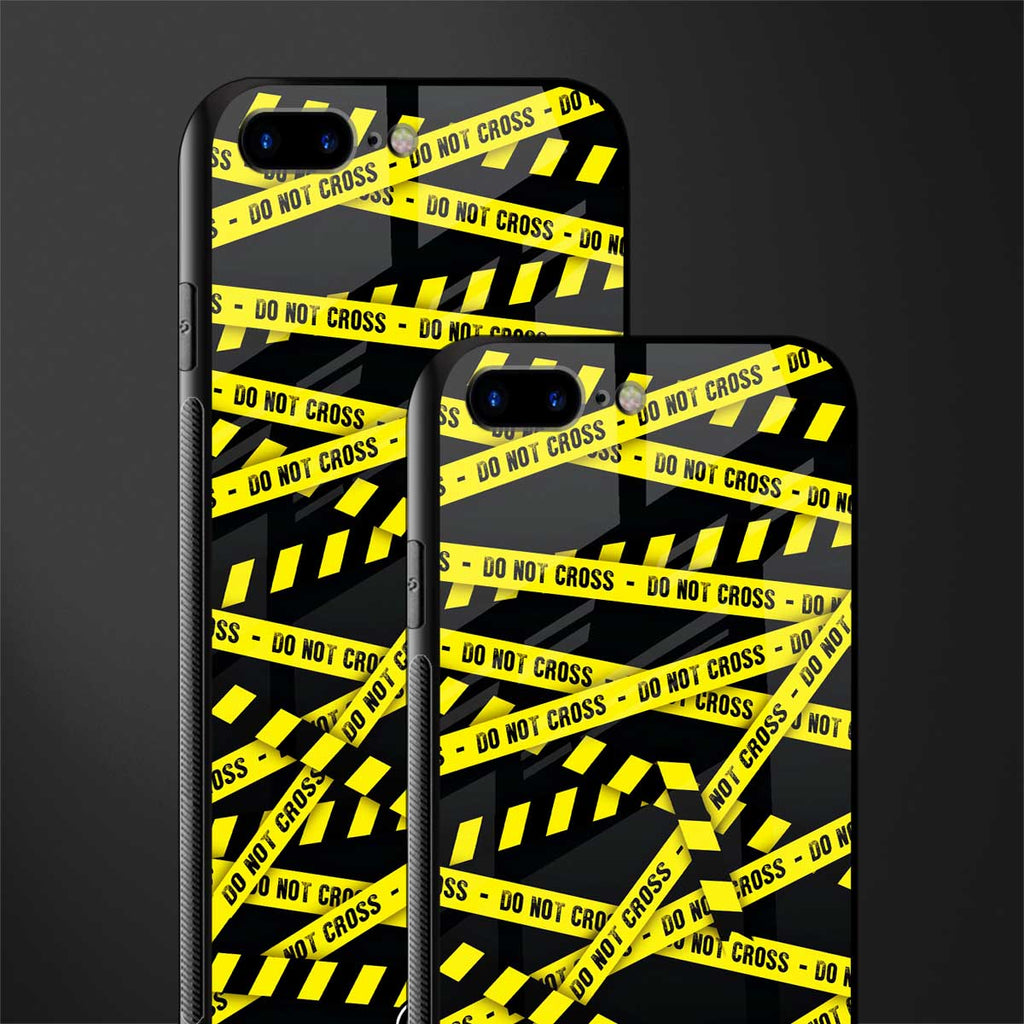 do not cross warning glass case for iphone 8 plus image-2