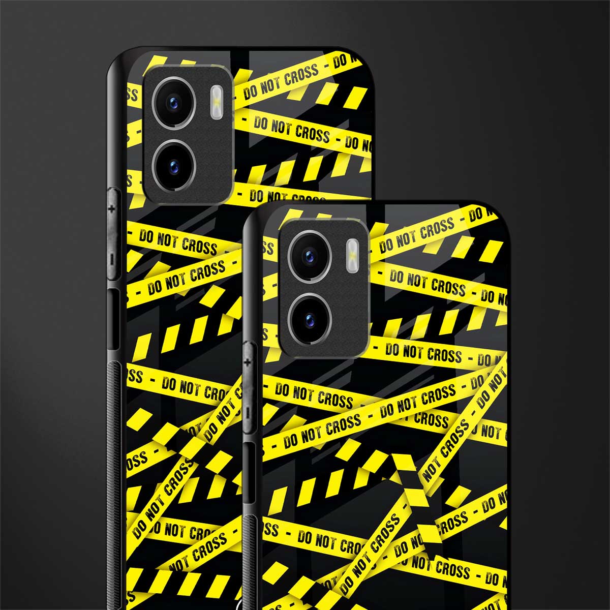 do not cross warning back phone cover | glass case for vivo y72